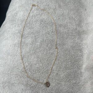 Vintage 14 Karat Solid Gold Dainty Necklace with Minimalist Charm